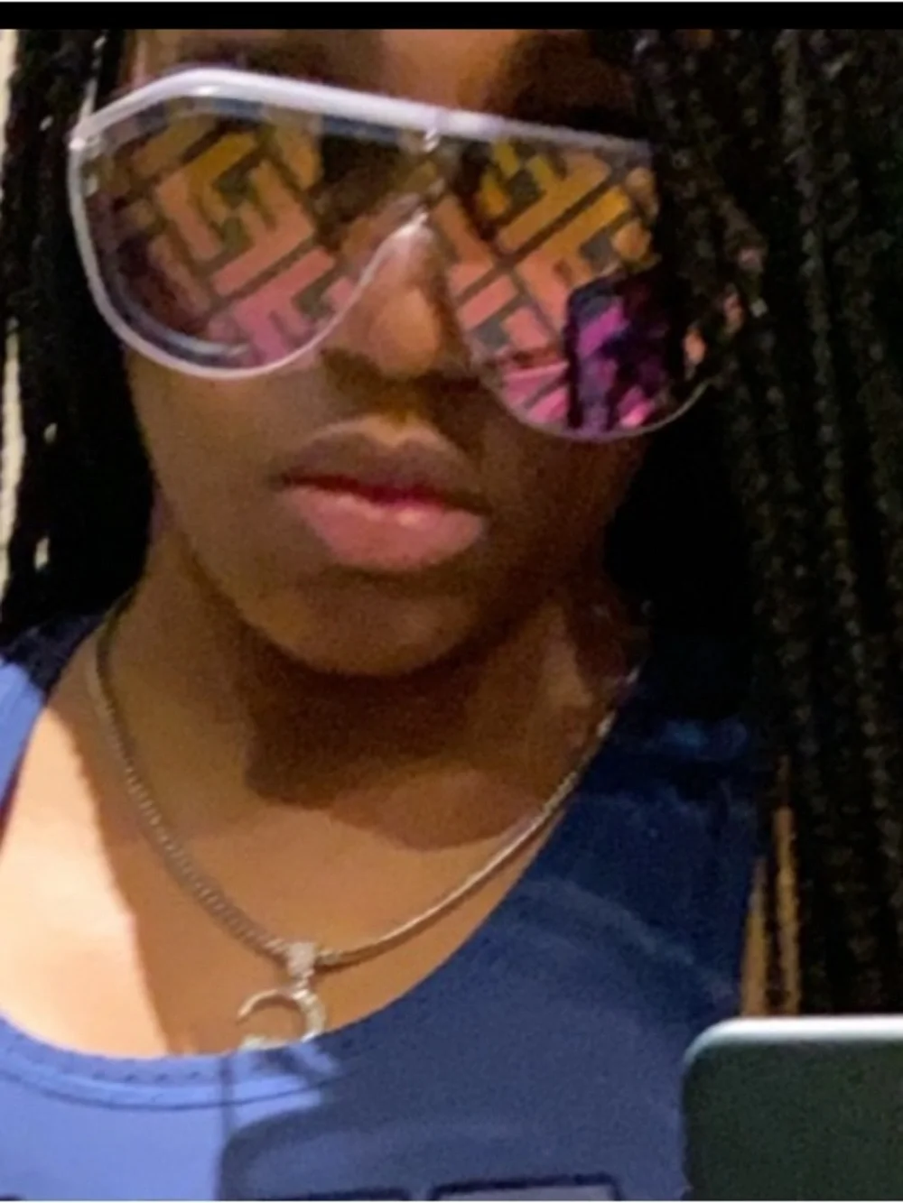 Fendi Multicolor Aviator Sunglasses